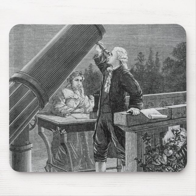 William Herschel entdeckt den Planeten Uranus Mousepad (Vorne)