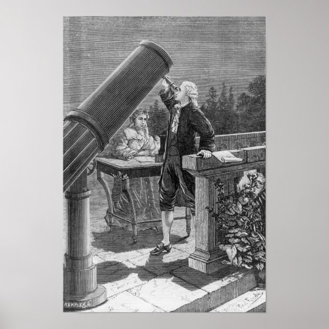 William Herschel entdeckt den Planeten Uranus Poster (Vorne)