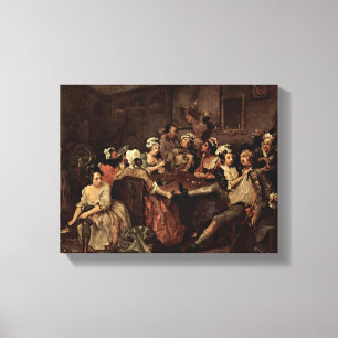 William Hogarth - Szene in einer Taverne Leinwanddruck
