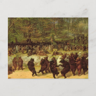 William Holbrook Bart - Der Bärentanz Feiertagspostkarte
