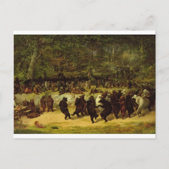 William Holbrook Bart - Der Bärentanz Postkarte (Vorderseite)