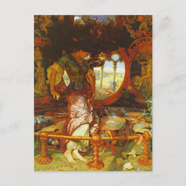 William Holman Hunt The Lady of Shalott Postkarte (Vorderseite)