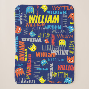 William individuelle Name Pixel Gaming Blue Sherpadecke
