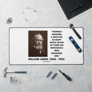 William James Viele soziale Ichs Zitat Schreibtischunterlage