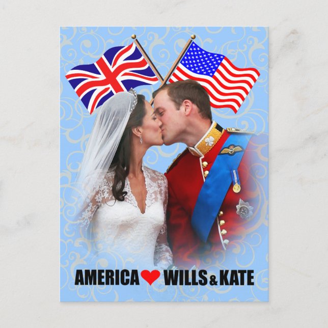 William & Kate - Carte postale Amérique (Devant)