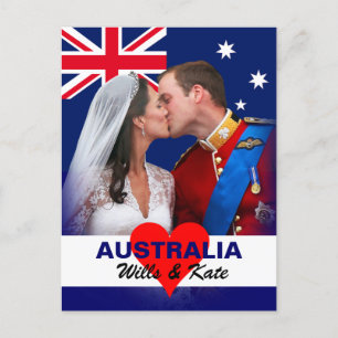 William & Kate - Carte postale Australie