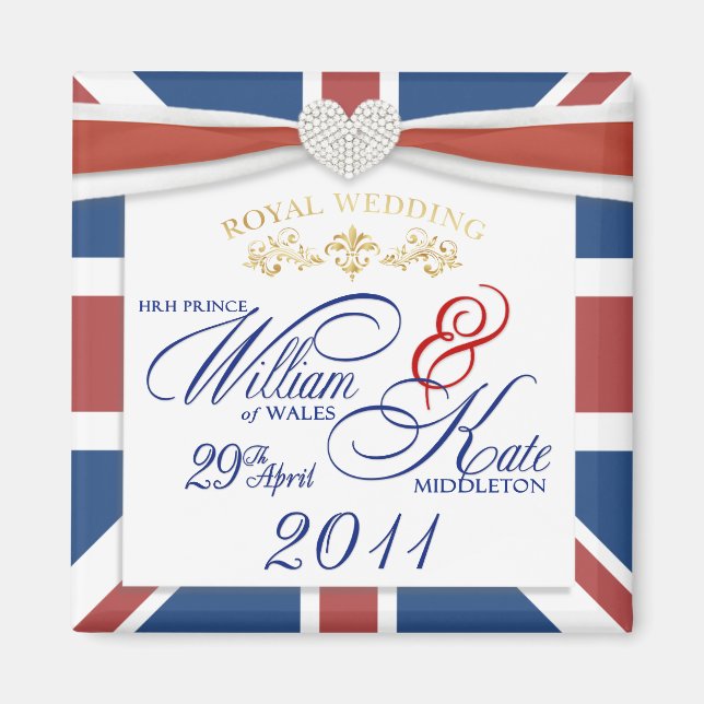William & Kate - Gedenkmagnete Magnet (Vorne)