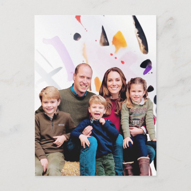 William Kate Royal Family Postcard Postkarte (Vorderseite)