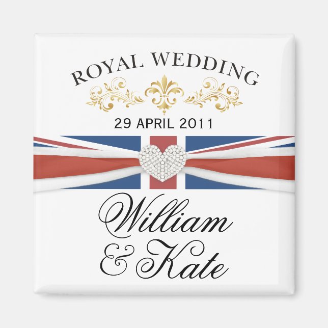 William & Kate Royal Wedding Magnet (Vorne)