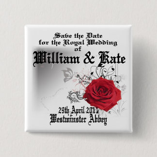 William & Kate Royal Wedding Sammlerstücke Souveni Button