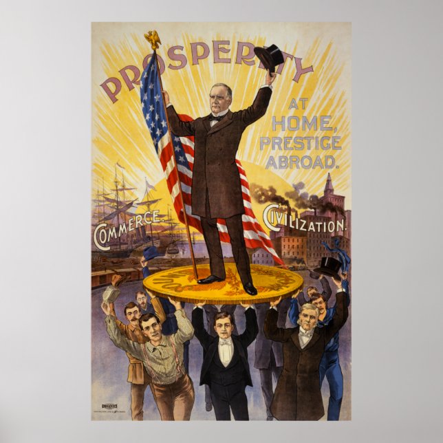 William McKinley Campaign Poster Gold Standard (Vorne)