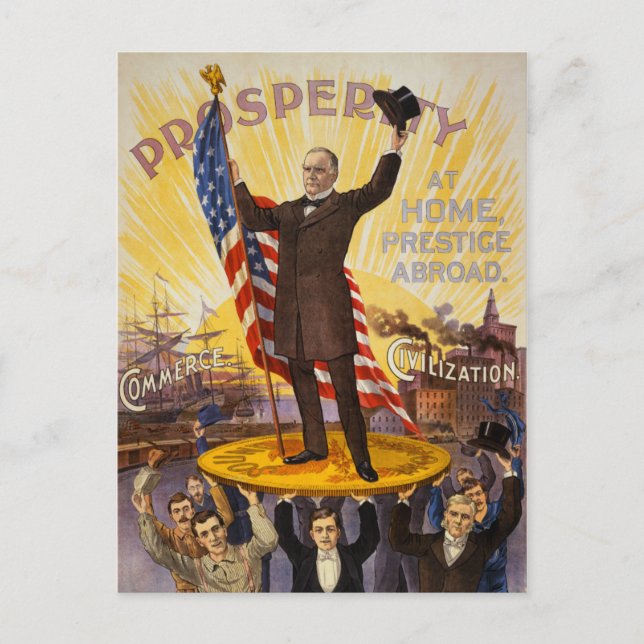 William McKinley Campaign Poster Gold Standard Postkarte (Vorderseite)
