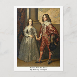 William mit seiner Brücke von Anthony Van Dyck Postkarte