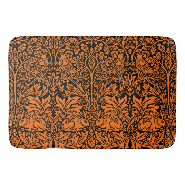 William Morris 1881 Vögel, Kaninchen-Muster Badematte (Vorderseite)