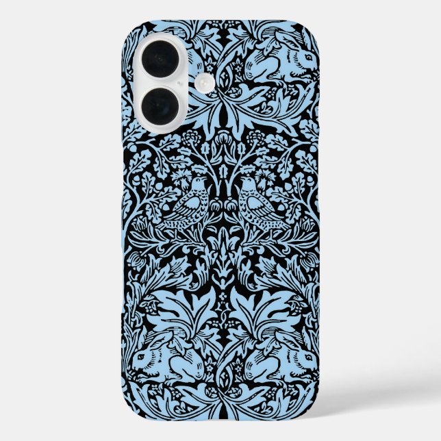 William Morris 1881 Vögel, Kaninchen-Muster iPhone 16 Hülle (Rückseite)