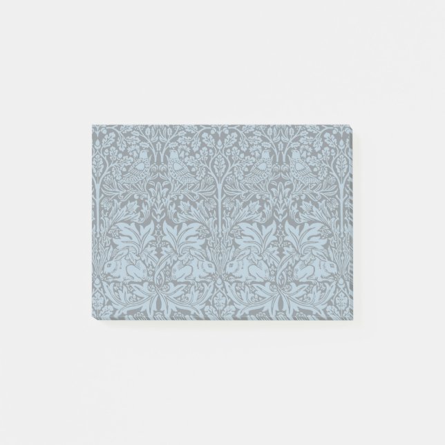 William Morris 1881 Vögel, Kaninchen-Muster Post-it Klebezettel (Vorderseite)