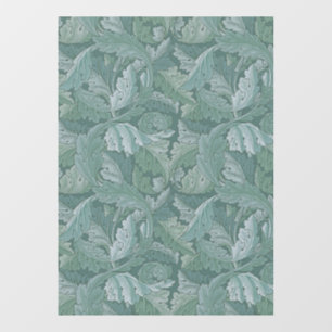 William Morris Acanthus-Blatt Tealblau-Muster Fensteraufkleber