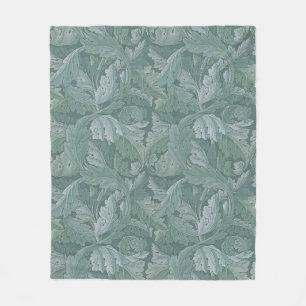William Morris Acanthus-Blatt Tealblau-Muster Fleecedecke