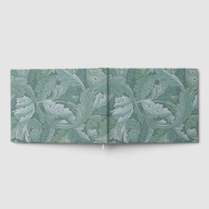 William Morris Acanthus-Blatt Tealblau-Muster Gästebuch