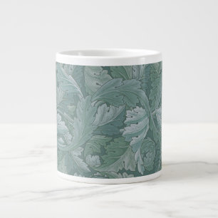 William Morris Acanthus-Blatt Tealblau-Muster Jumbo-Tasse