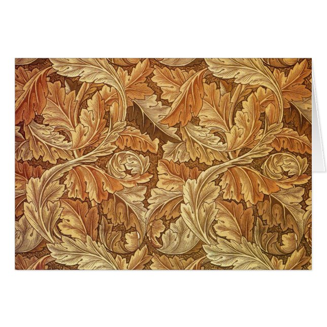 William Morris Acanthus Brown Autumn Leaves (Vorderseite (Horizontal))