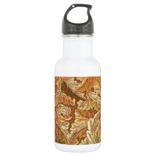 William Morris Acanthus Brown Autumn Leaves Trinkflasche