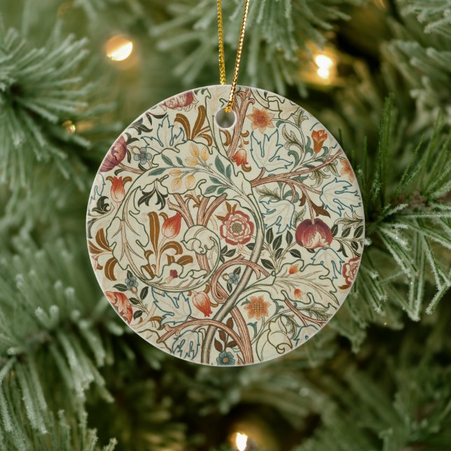 William Morris Acanthus Embroidery Muster Keramik Ornament (Baum)