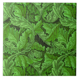 William Morris Acanthus Leaf im Grünen Fliese
