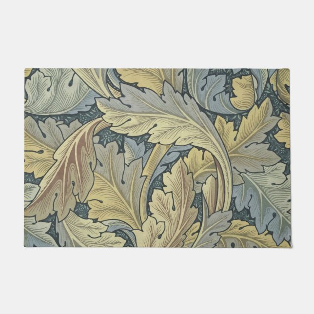 William Morris Acanthus Leaves Floral Art Nouvelle Fußmatte (Vorderseite)