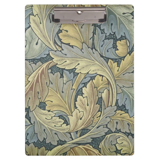 William Morris Acanthus Leaves Floral Art Nouvelle Klemmbrett (Vorderseite)