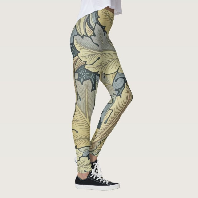 William Morris Acanthus Leaves Floral Art Nouvelle Leggings (Rechts)
