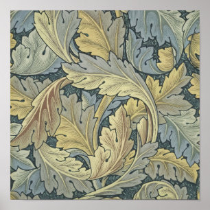 William Morris Acanthus Leaves Floral Art Nouvelle Poster