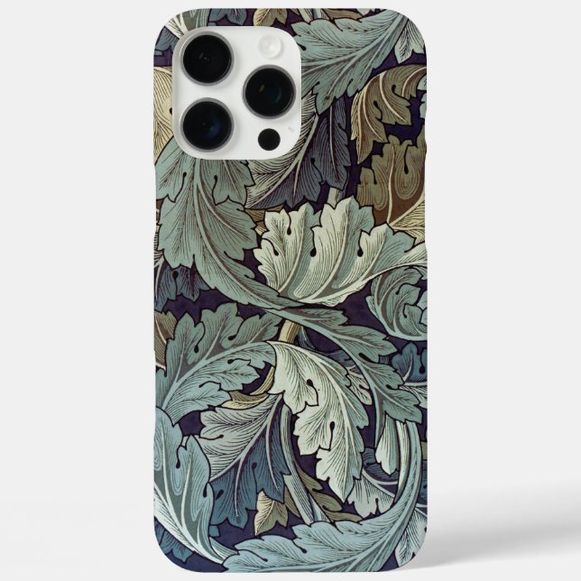 William Morris Acanthus Pattern Ocean iPhone 16 Pro Max Hülle (Rückseite)