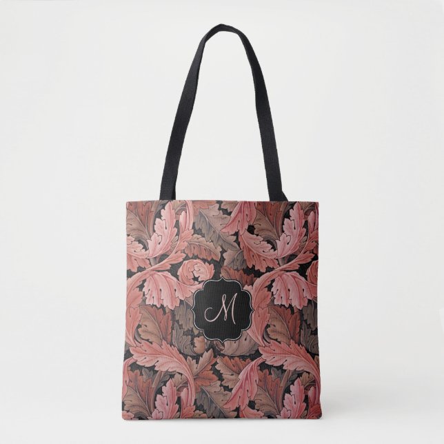 William Morris Acanthus-Rose mit Monogram Tasche (Vorderseite)