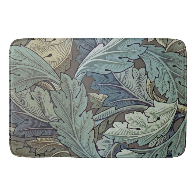 William Morris Acanthus Sage Blume Floral Botanic Badematte (Vorderseite)