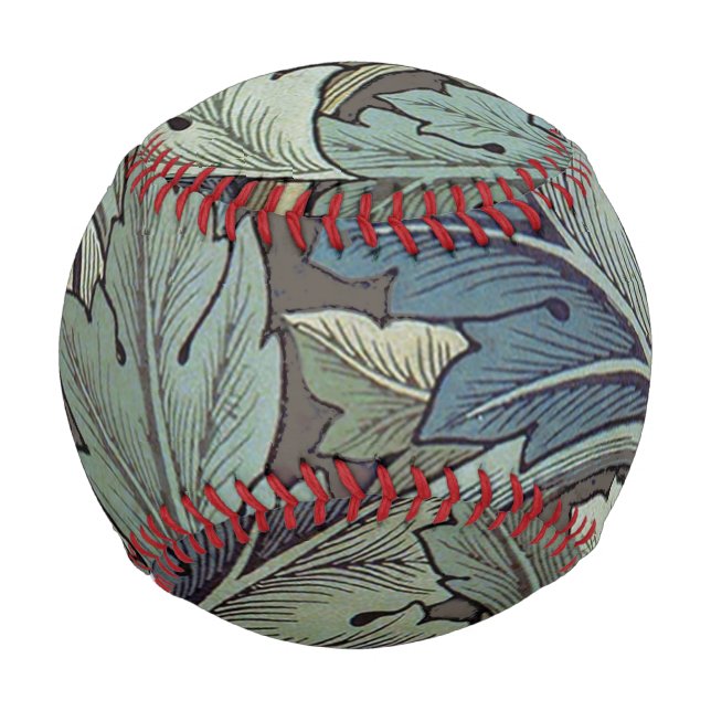 William Morris Acanthus Sage Blume Floral Botanic Baseball (Vorderseite)