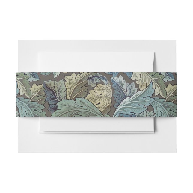 William Morris Acanthus Sage Blume Floral Botanic Einladungsbanderole (Vorderseite Beispiel)
