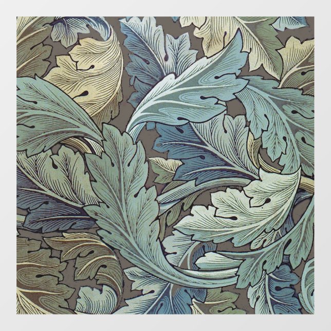 William Morris Acanthus Sage Blume Floral Botanic Fensteraufkleber (Blatt)