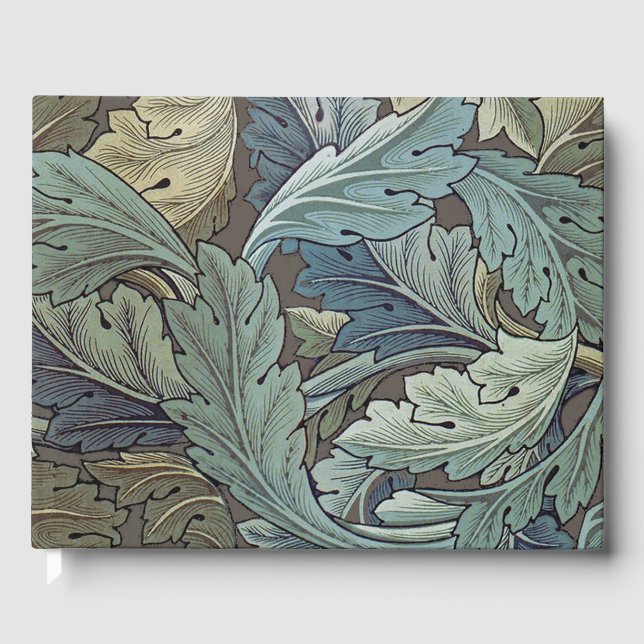 William Morris Acanthus Sage Blume Floral Botanic Gästebuch (Vorderseite)