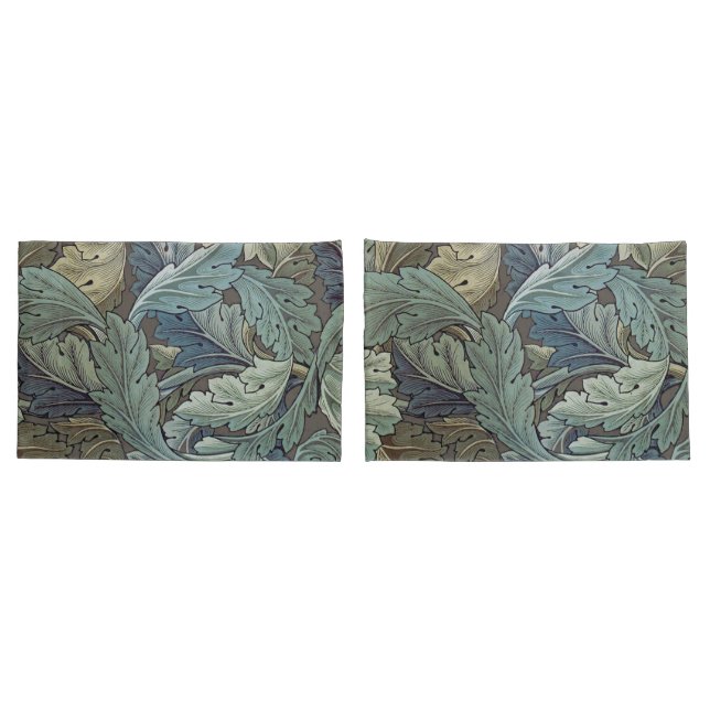 William Morris Acanthus Sage Blume Floral Botanic Kissenbezug (Rückseite-Set)