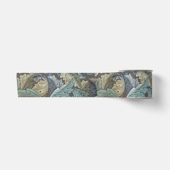William Morris Acanthus Sage Blume Floral Botanic Satinband (Vorderseite)