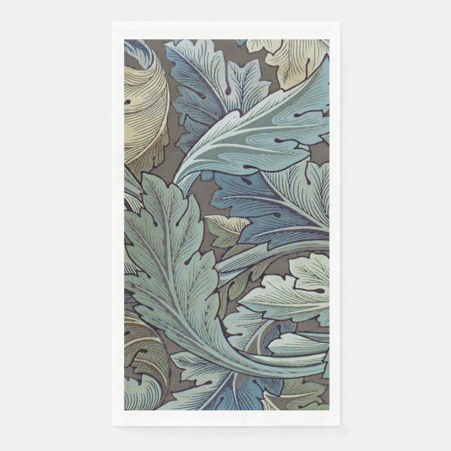 William Morris Acanthus Sage Blume Floral Botanic Serviette (Vorderseite)
