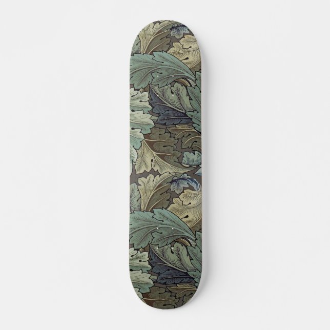 William Morris Acanthus Sage Blume Floral Botanic Skateboard (Vorne)