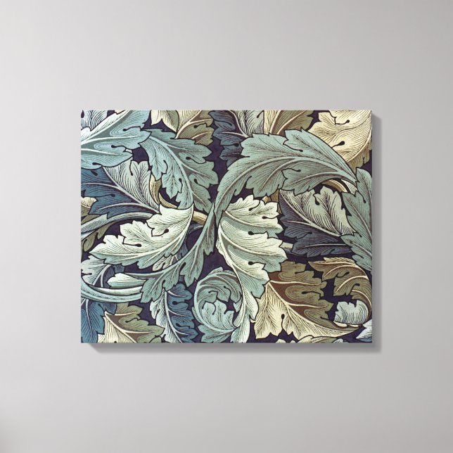 William Morris Acanthus Wallpaper Blätter Leinwanddruck (Vorderseite)