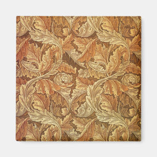 William Morris Acathus Brown Autumn Leaves Magnet