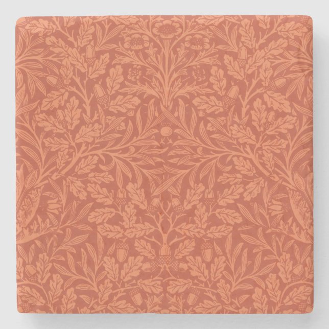 William Morris Acorn Wallpaper Nature Design Steinuntersetzer (Vorderseite)