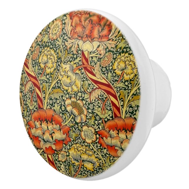 William * Morris African Marigold Blume Keramikknauf (Rechts)
