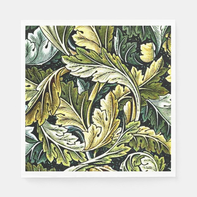 William Morris - Akanthus-Muster, Serviette (Vorderseite)