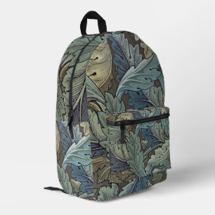 William Morris Akanthus Salbei-Blumen-Blumen- Bota Bedruckter Rucksack