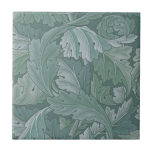 William Morris Akanthusblatt Teal Blau Muster Fliese